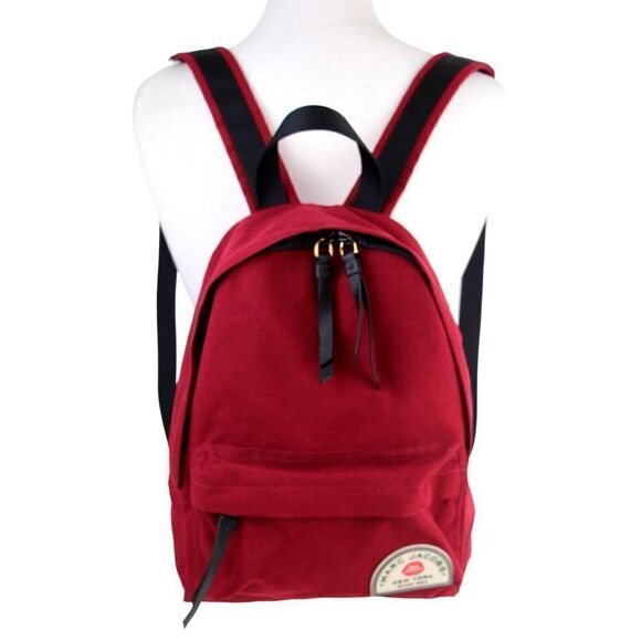 Marc By Marc Jacobs Handbags - Marc by Marc Jacobs NY RED COTTON CANVAS BACKPACK SHOULDER BAG HANDBAG PURSE